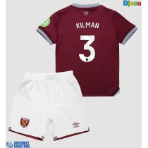 West Ham United Max Kilman #3 Domaci Dres za djecu 2025-26 Kratak Rukav (+ Kratke hlače)